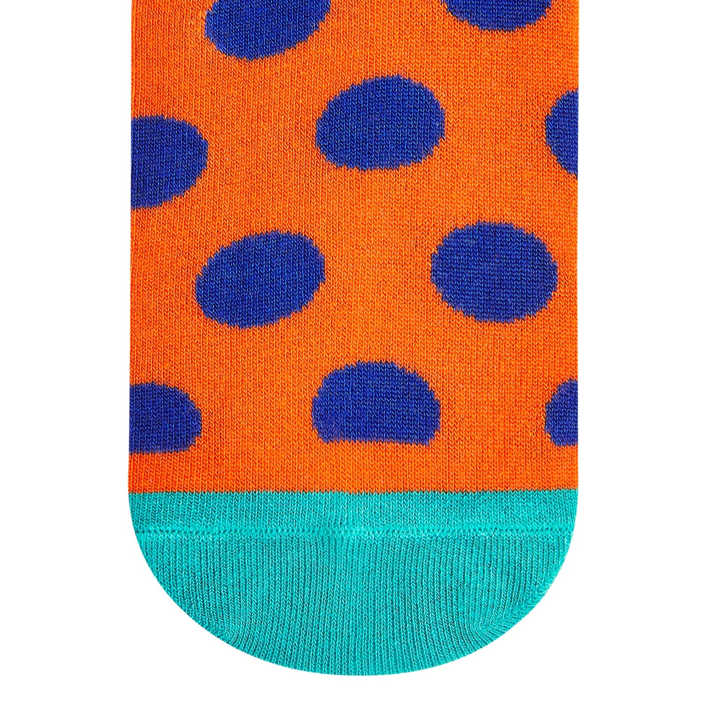 Dynamocks Bamboo Orange Polka Crew Length Socks for Men and Women.