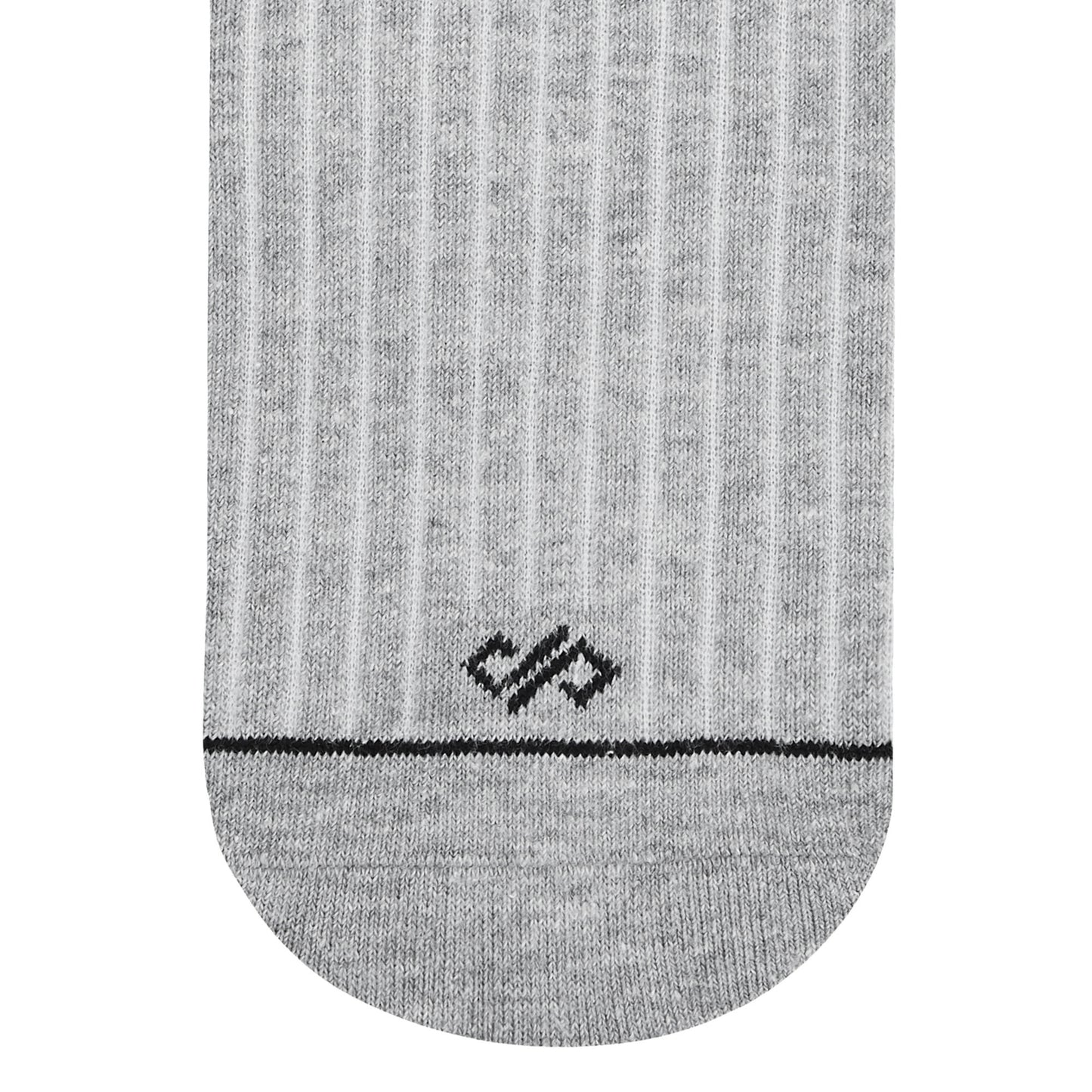 Dynamocks Solid Crew Grey Melange Socks for men and women.