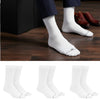 White Bamboo Crew Socks 3-Pack for Men & Women | Dynamocks