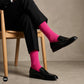 Dynamocks prism pink crew length socks for men and women.