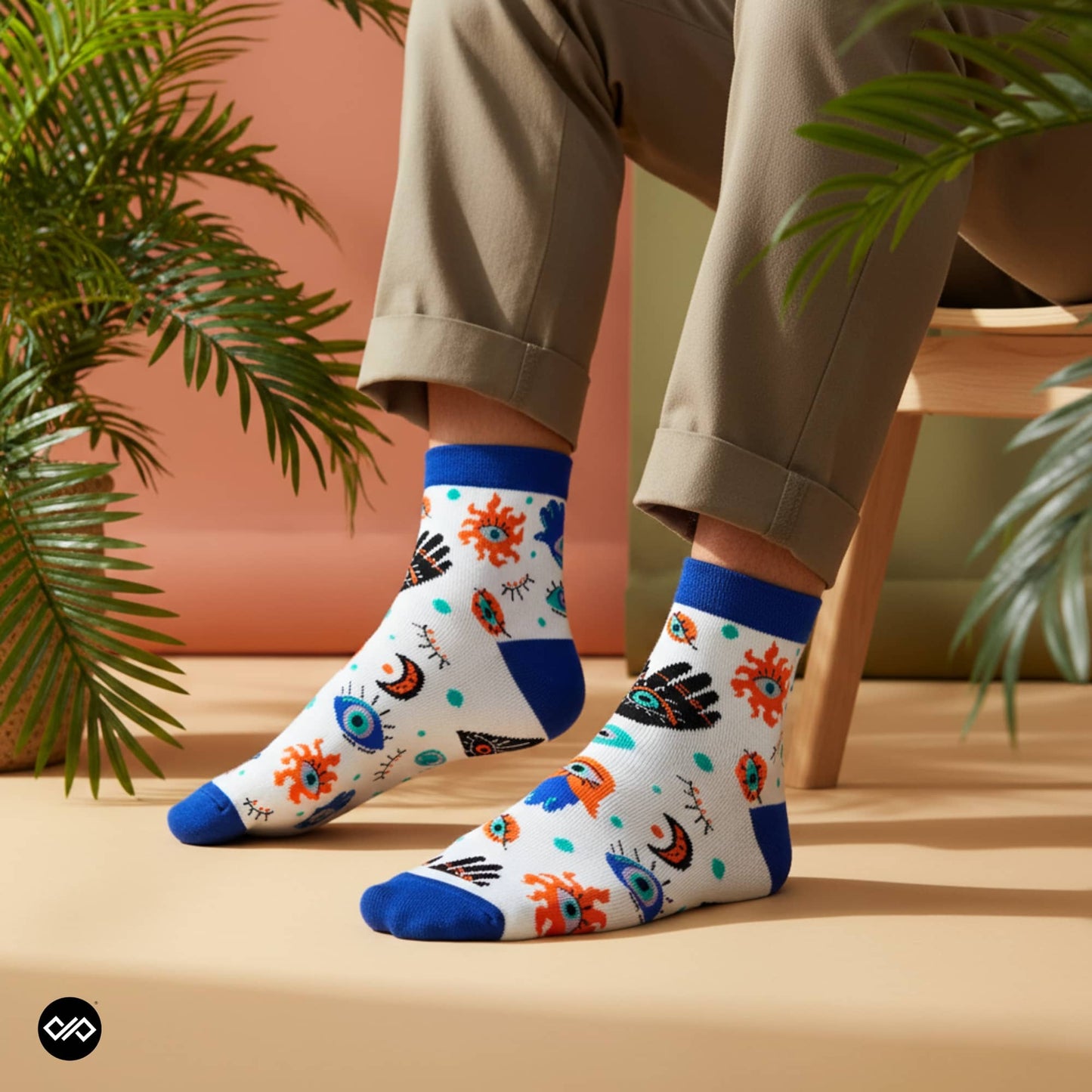 Dynamocks Amulet Ankle Length Socks for men and women.