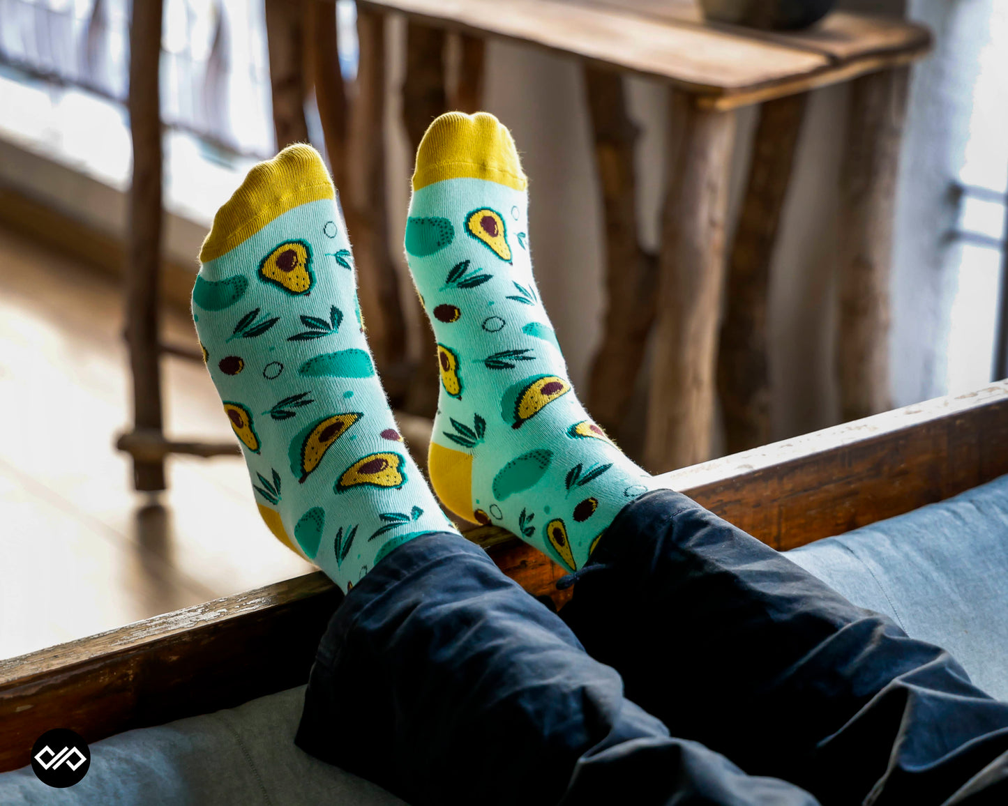 Dynamocks Avocados Crew Length Socks for Men and Women.