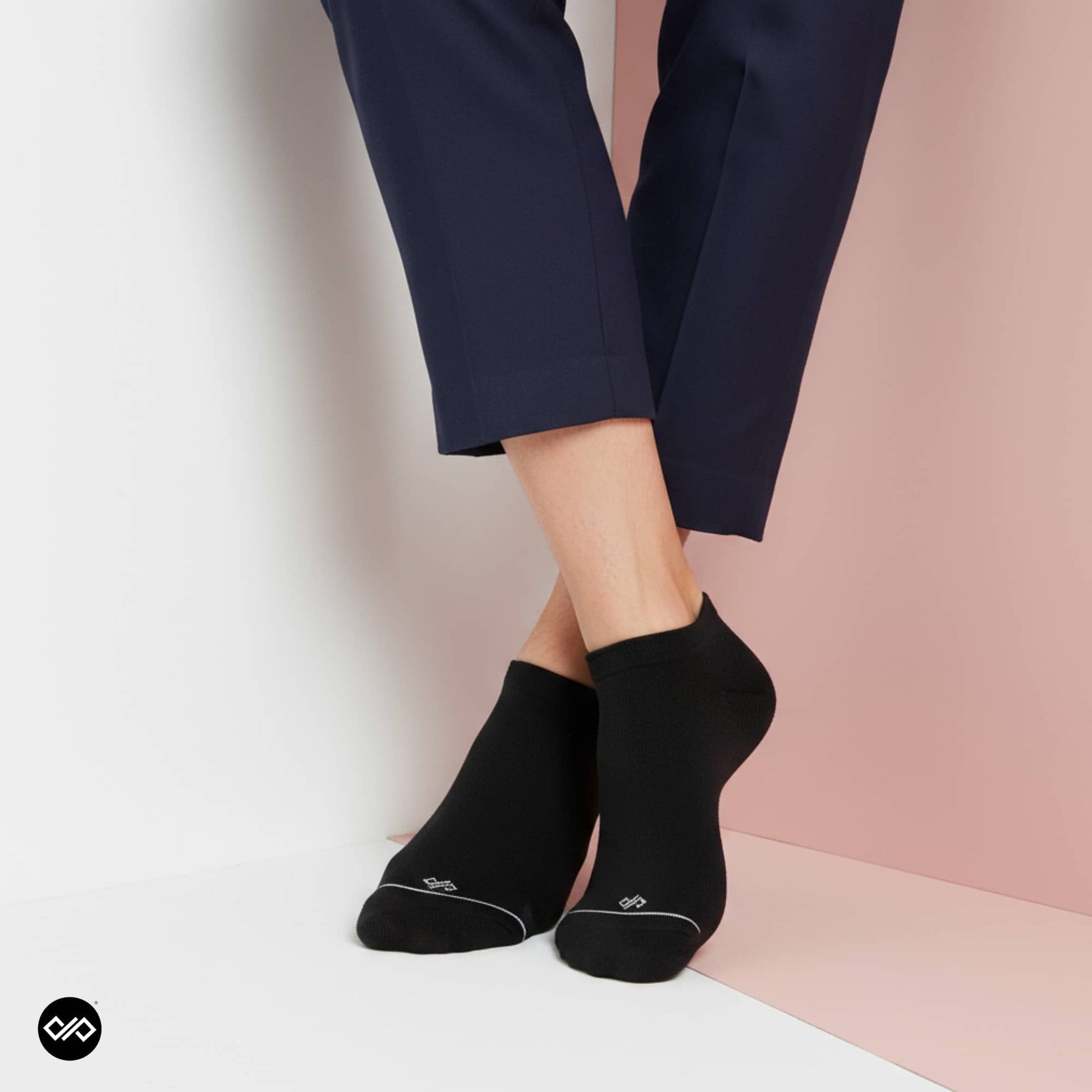 Dynamocks Black Low Ankle Length Socks for Men and Women.