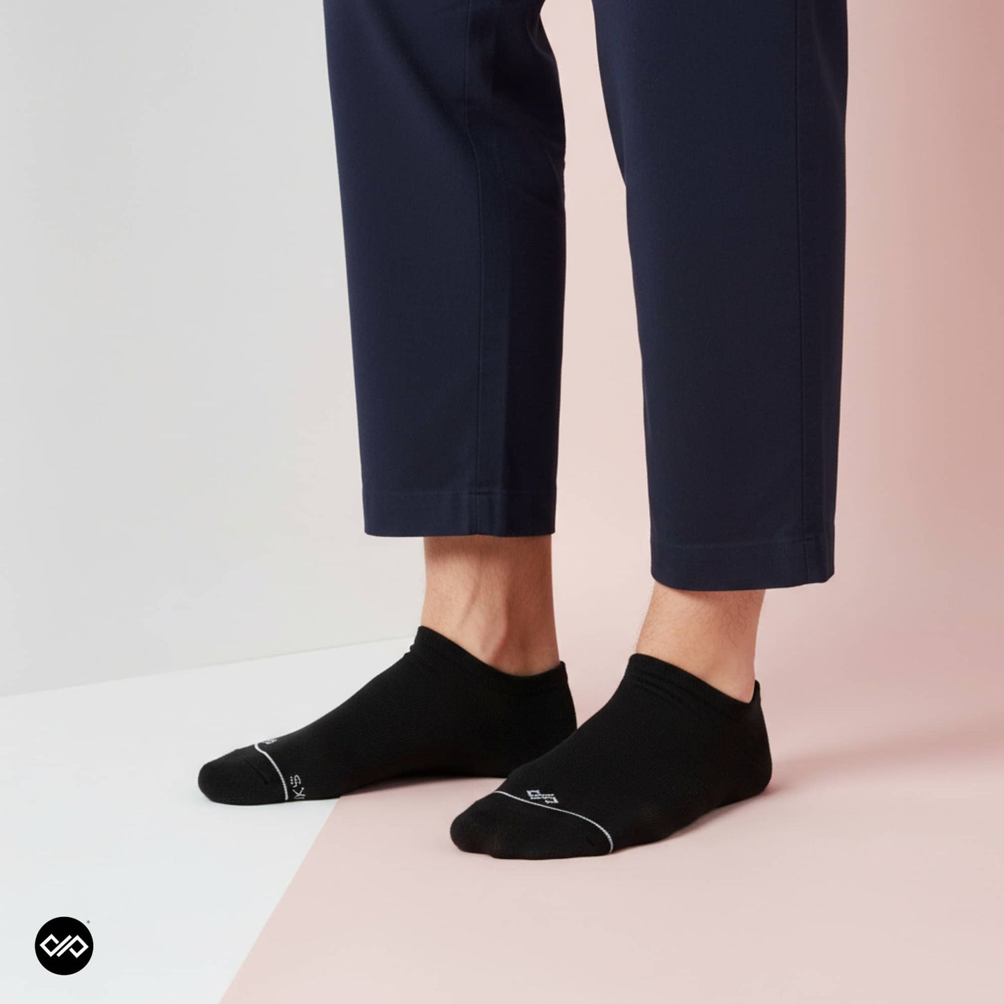 Dynamocks Black Low Ankle Length Socks for Men and Women.