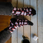 Dynamocks Black Coffee Crew Length Socks for Men and Women.