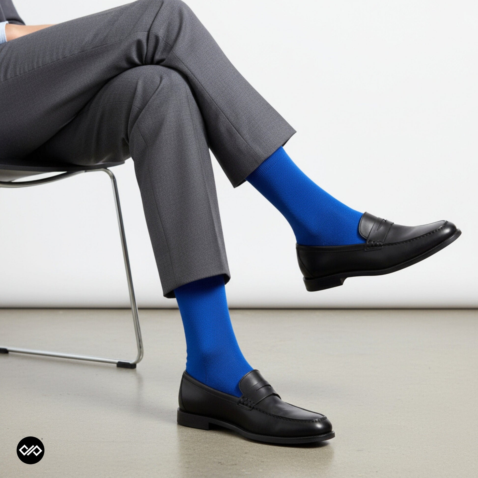 Dynamocks Bamboo Solid Royal Blue Crew length socks for Men and Women.