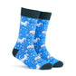 Dynamocks Blue Kitty Crew Length Socks for Men and Women.