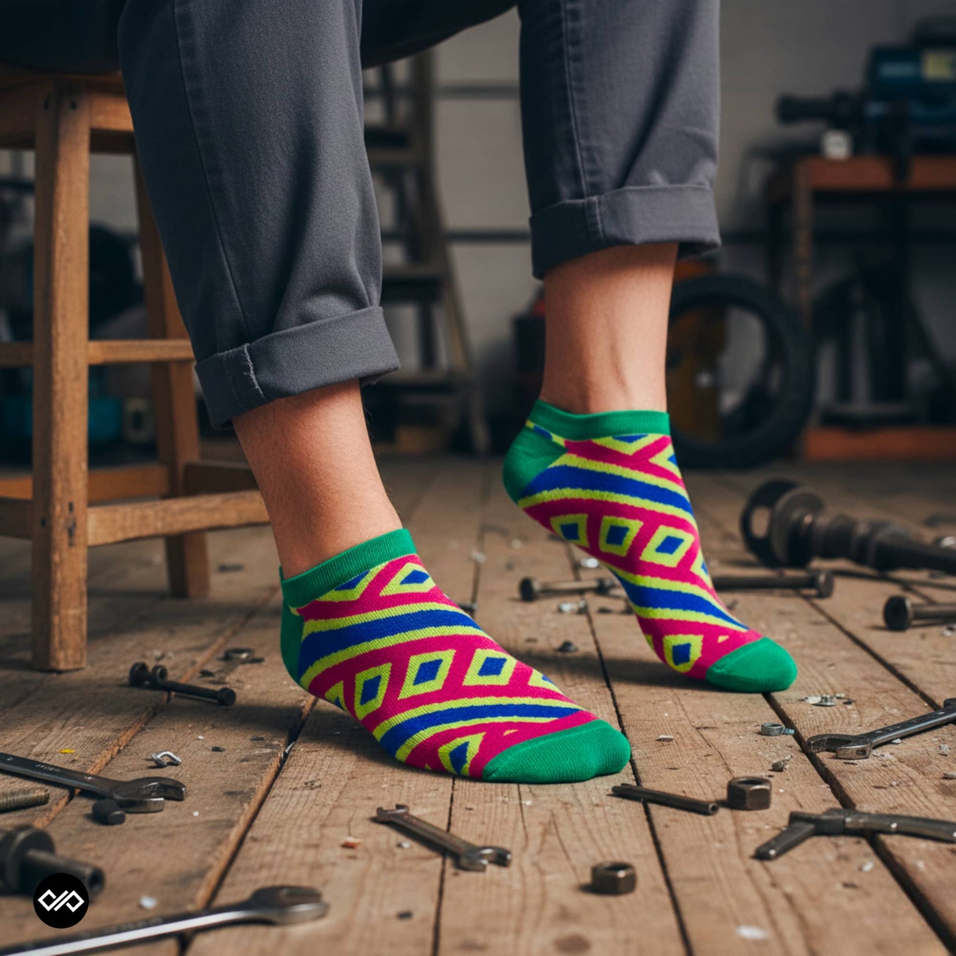 Dynamocks Magical Ladder Low Ankle Length Socks for Men and Women.