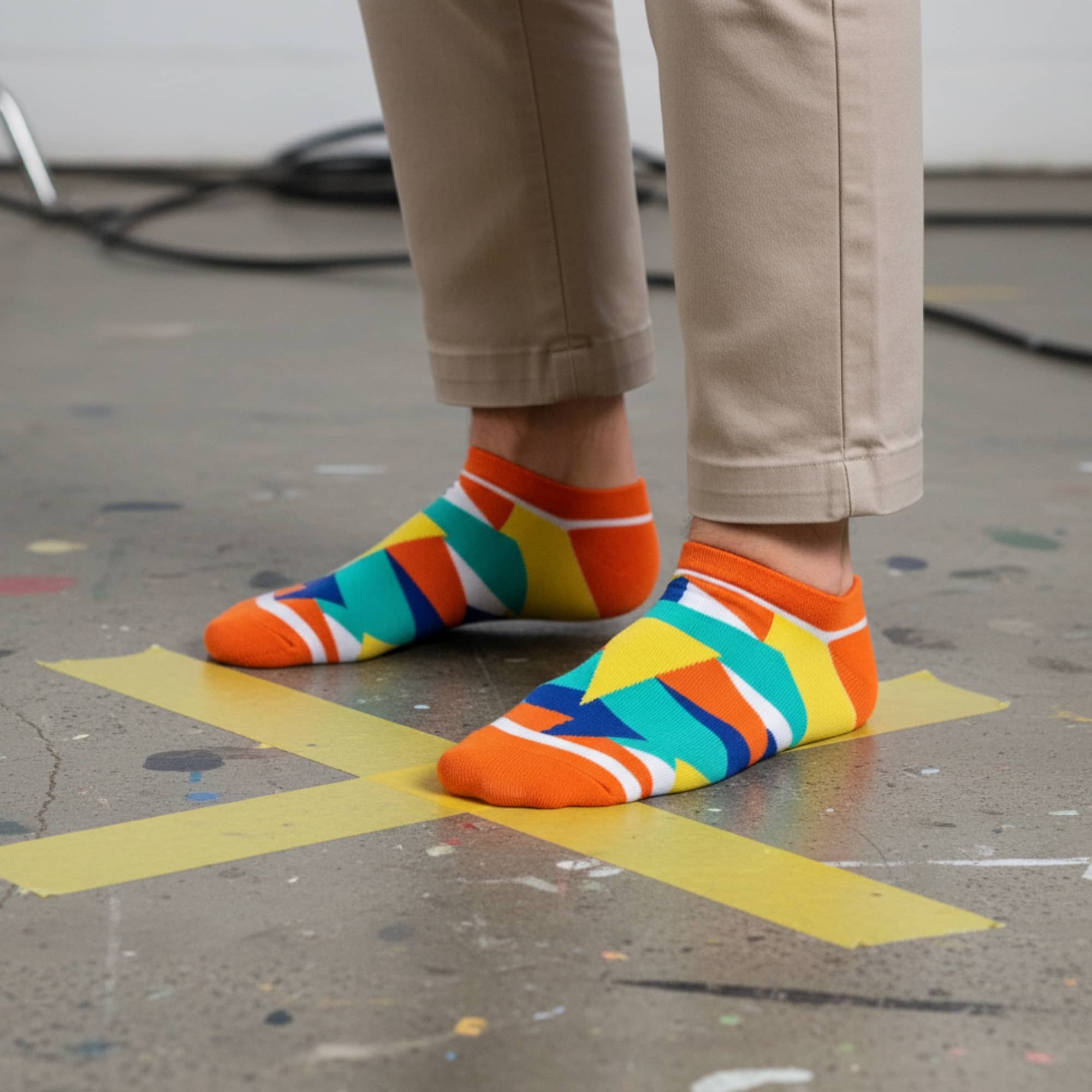Dynamocks Pizzazz Low Ankle Length Socks for Men and Women.