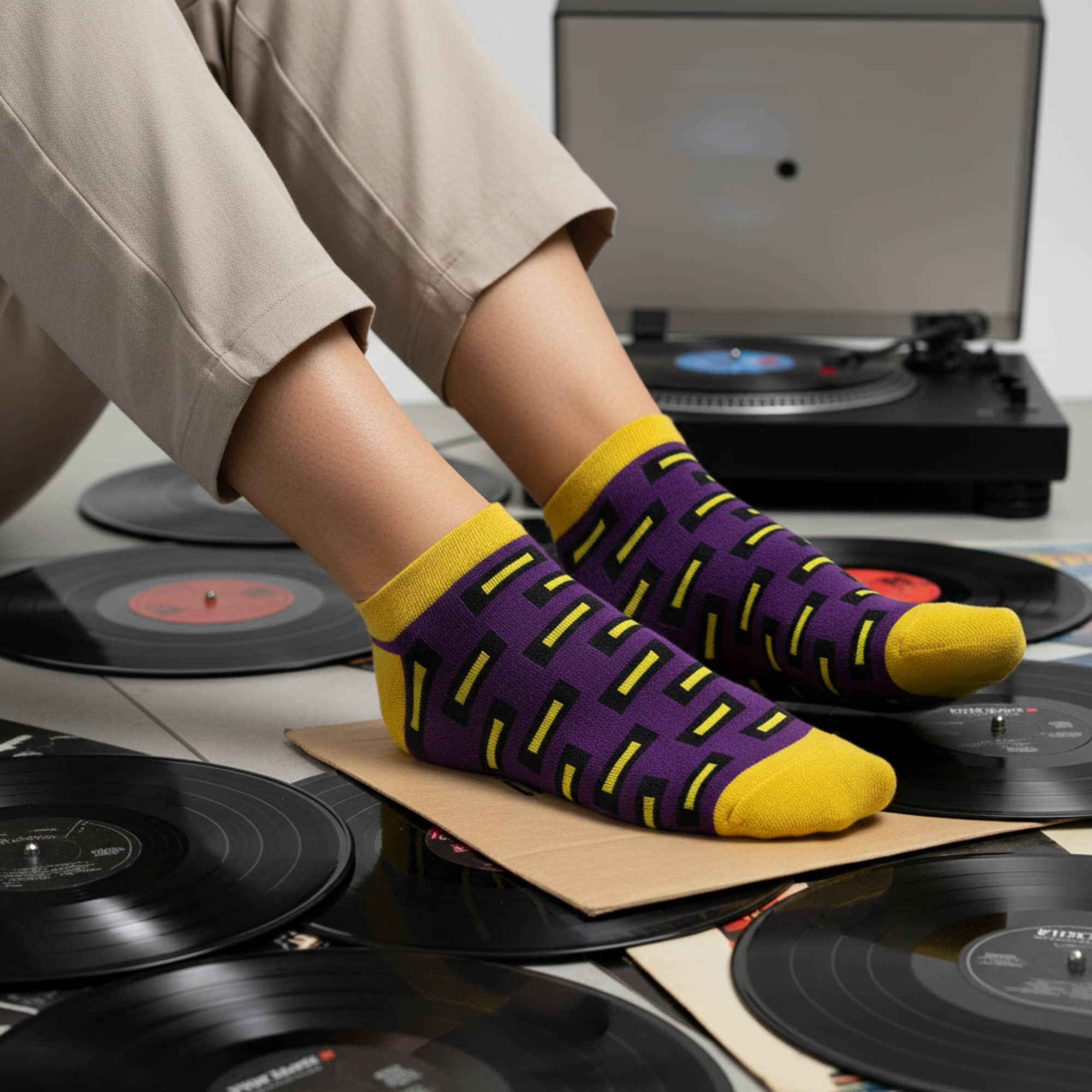 Dynamocks Vivid Low Ankle Length Socks for Men and Women.