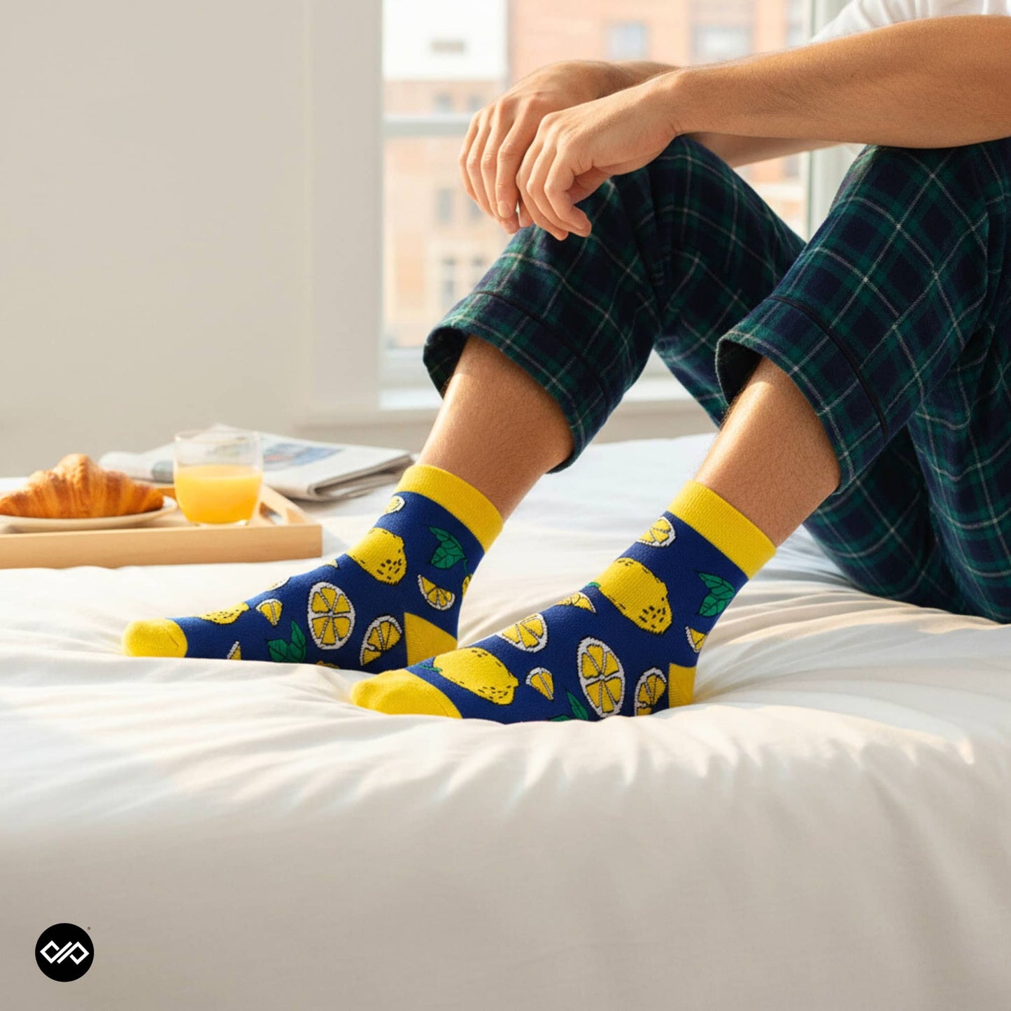 Dynamocks Lemons Ankle Length Socks for Men and Women.