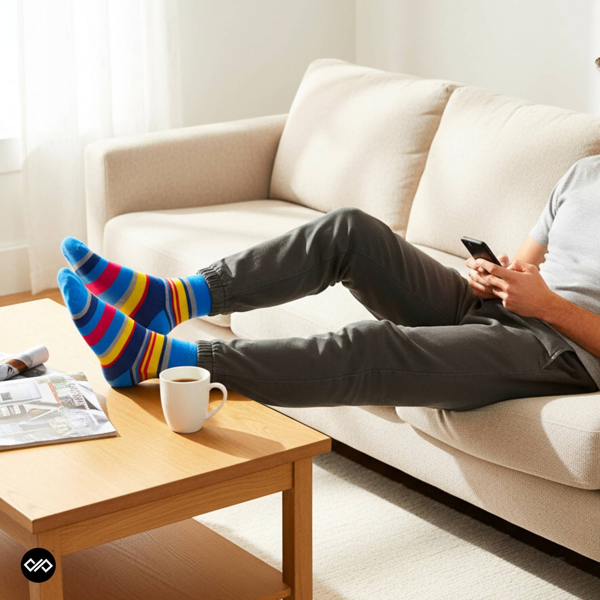 Dynamocks Stripes 5.0 Ankle Length Socks for Men and Women.