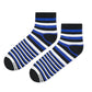 Dynamocks Stripes X Blue Ankle Length Socks for Men and Women.