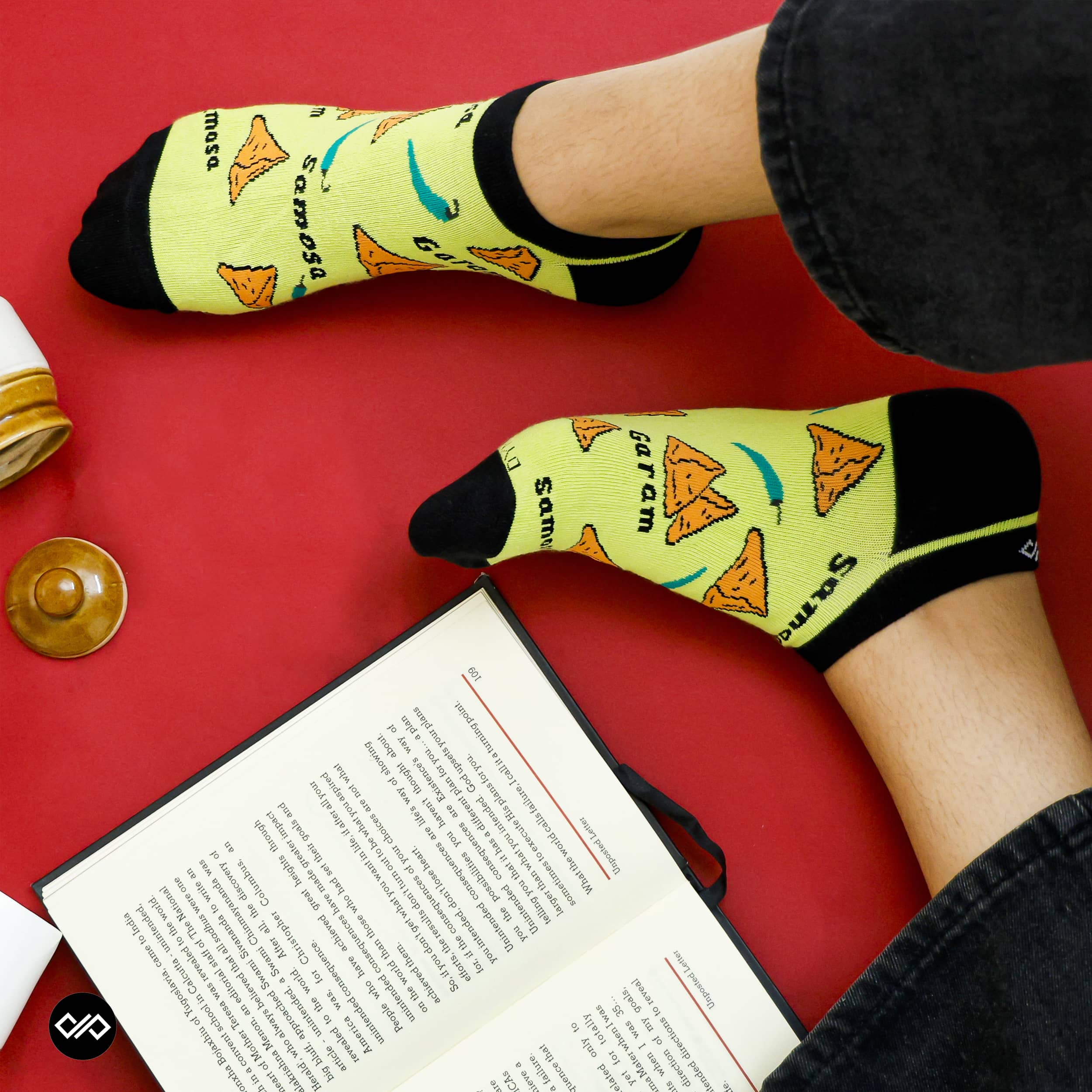 Dynamocks Samosa Low Ankle Length Socks for Men and women.