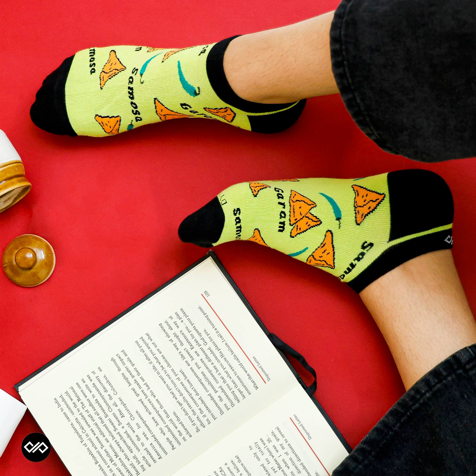 Dynamocks Samosa Low Ankle Length Socks for Men and women.