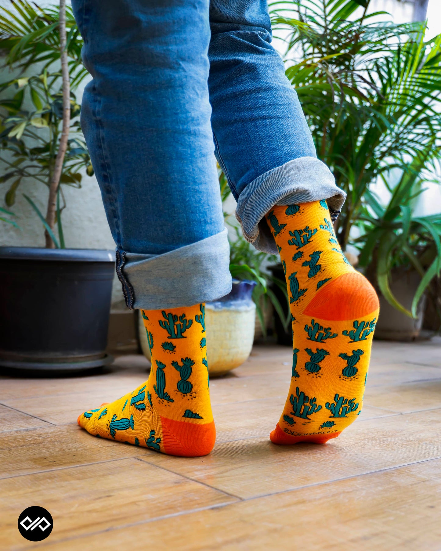 Dynamocks Cactus Crew Length Socks for Men and Women.