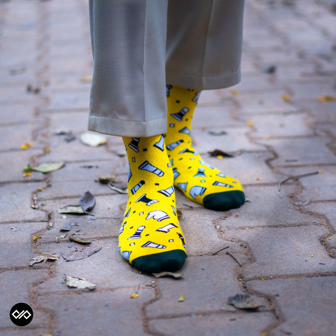 Dynamocks Chess Men and women Crew Length Socks