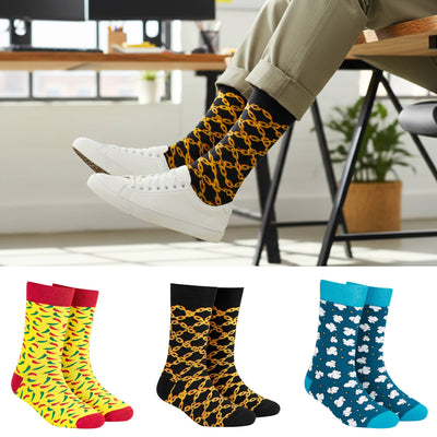 Street Style Crew Socks 3-Pack | Combed Cotton | Dynamocks