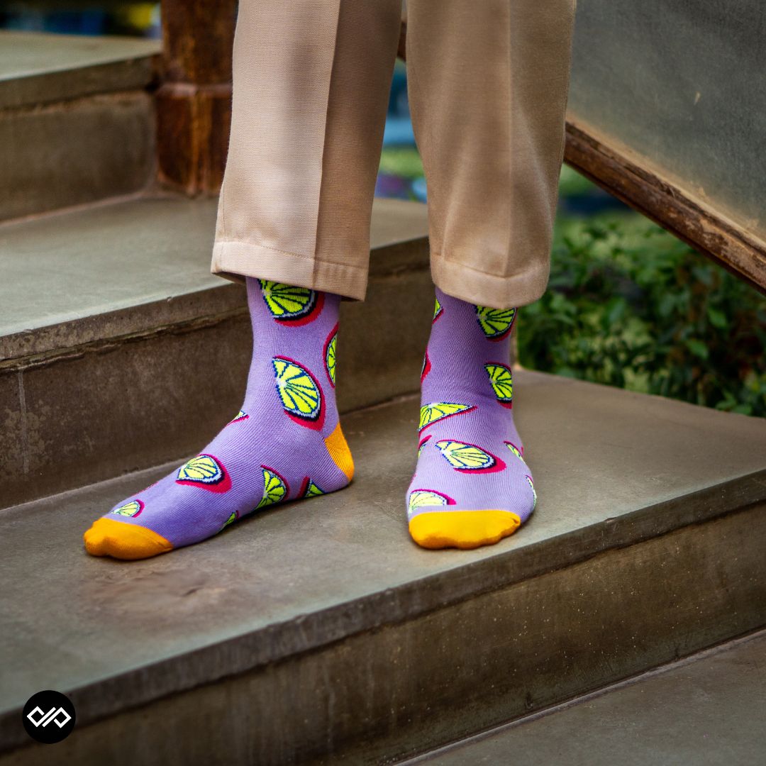 Dynamocks Citrus Crew Length Socks for Men and Women