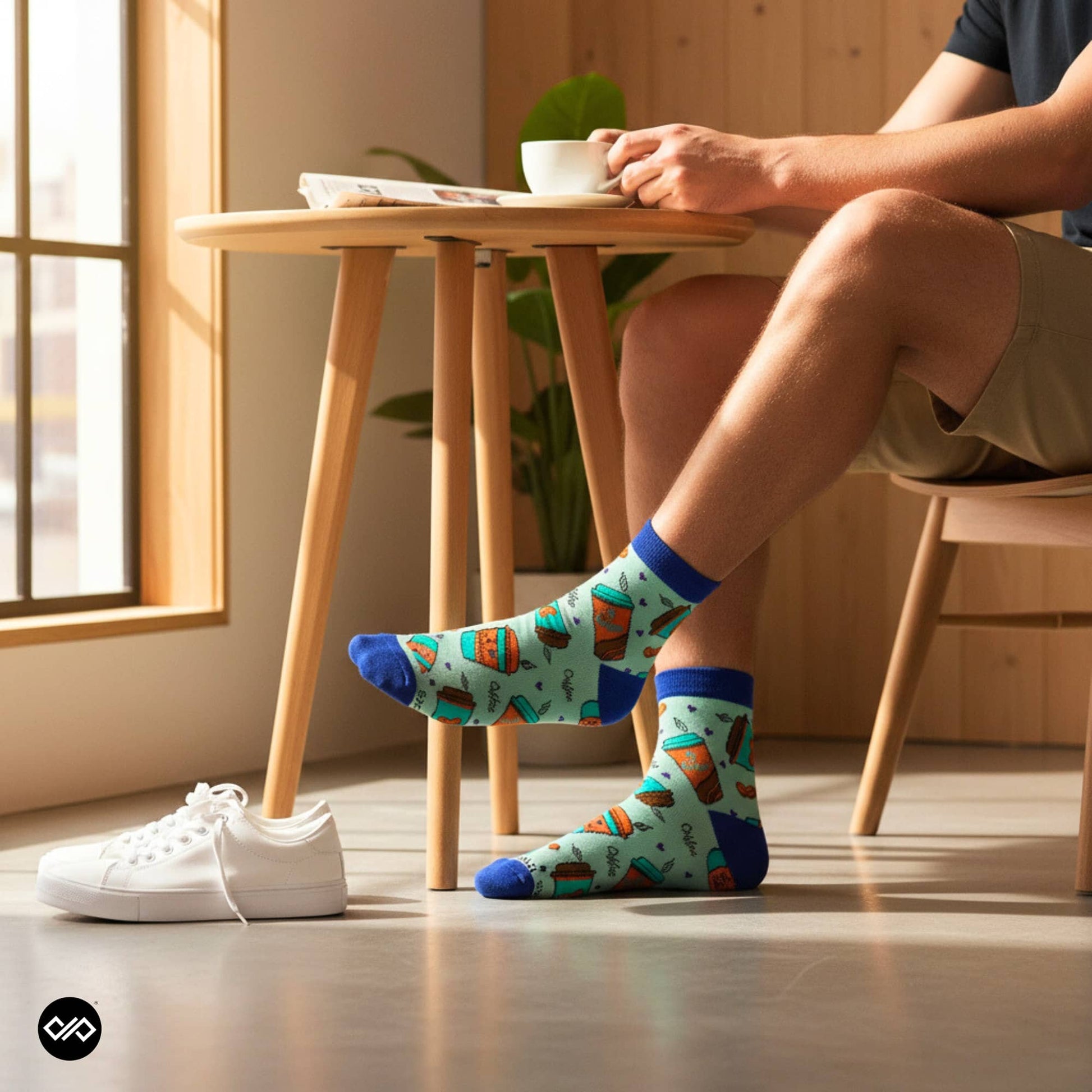Dynamocks Coffee Cup Ankle Length Socks for Men and Women