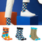 Shape Play 3-pack crew socks with Pizzazz, Cube and Prism designs