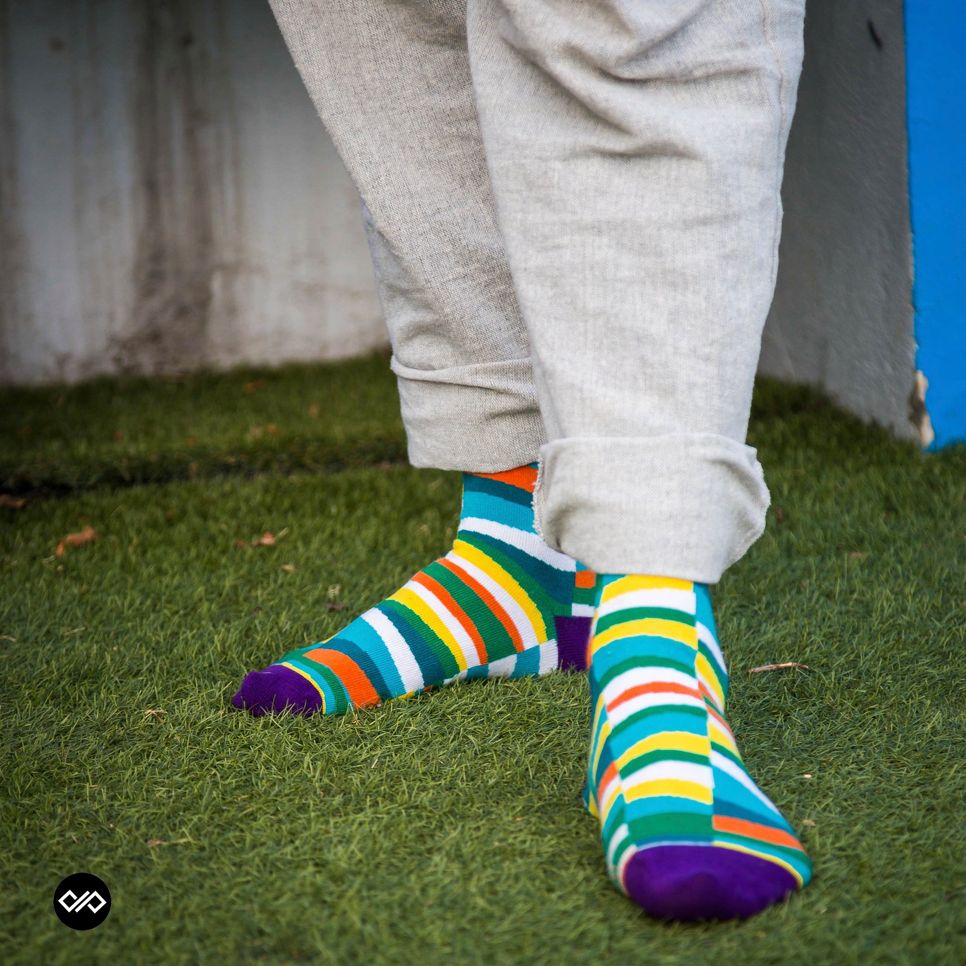 Dynamocks Wonky Crew Length Socks for Men and Women.