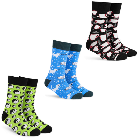 Dynamocks Pack of 3 crew length socks for men and women.