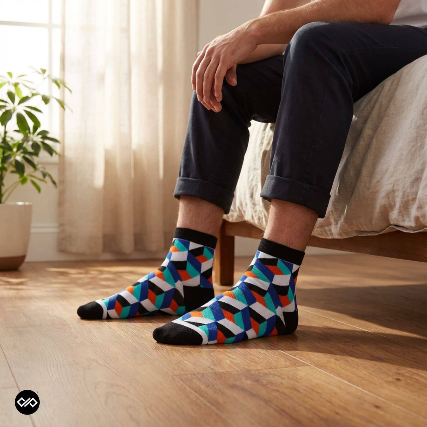 Dynamocks Cube Ankle Length Socks for men and women