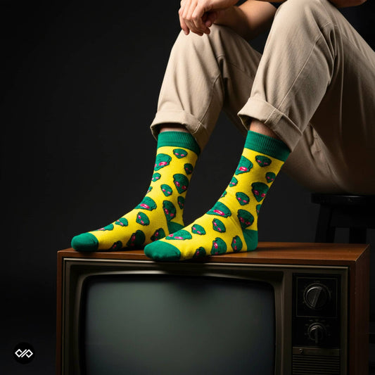 Dynamocks Alien Crew Length Socks for Men and Women.