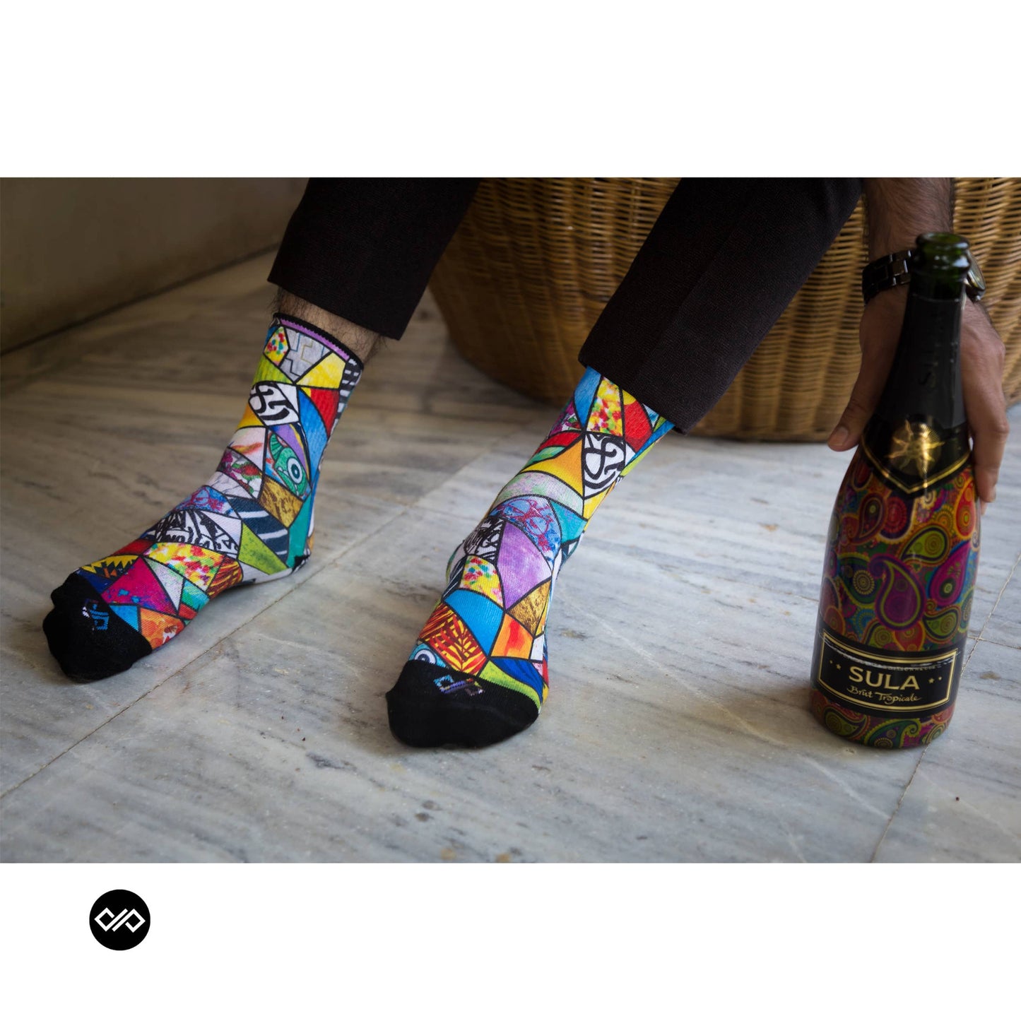 Dynamocks Art Bomb Artistic Ankle Length Socks for Men and Women.