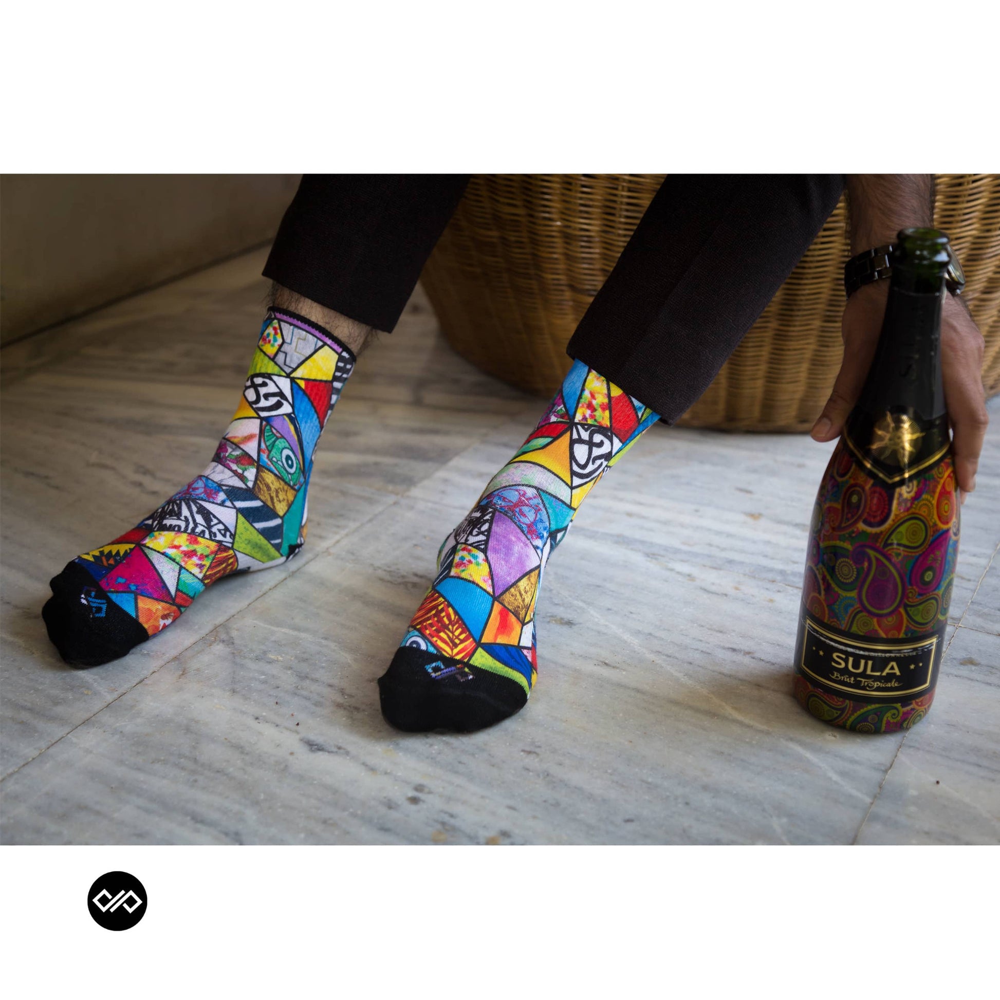Dynamocks Art Bomb Artistic Ankle Length Socks for Men and Women.
