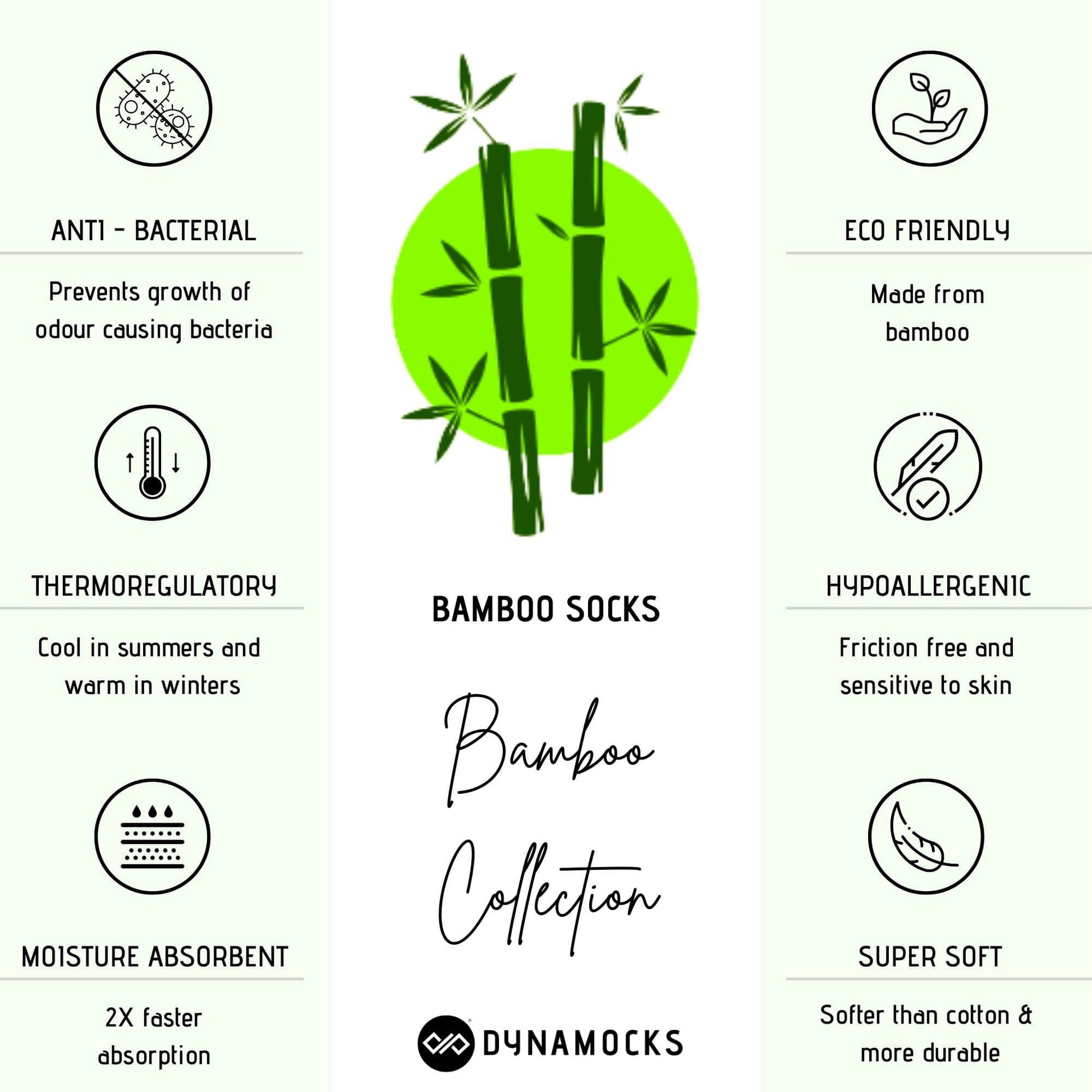 Benefits of Dynamocks Bamboo Crew Length Socks.
