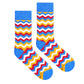 Banger crew socks Comfort Band cuff detail — sky blue ribbed cuff — Dynamocks