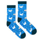Dynamocks Blue Kitty Crew Length Socks for Men and Women.