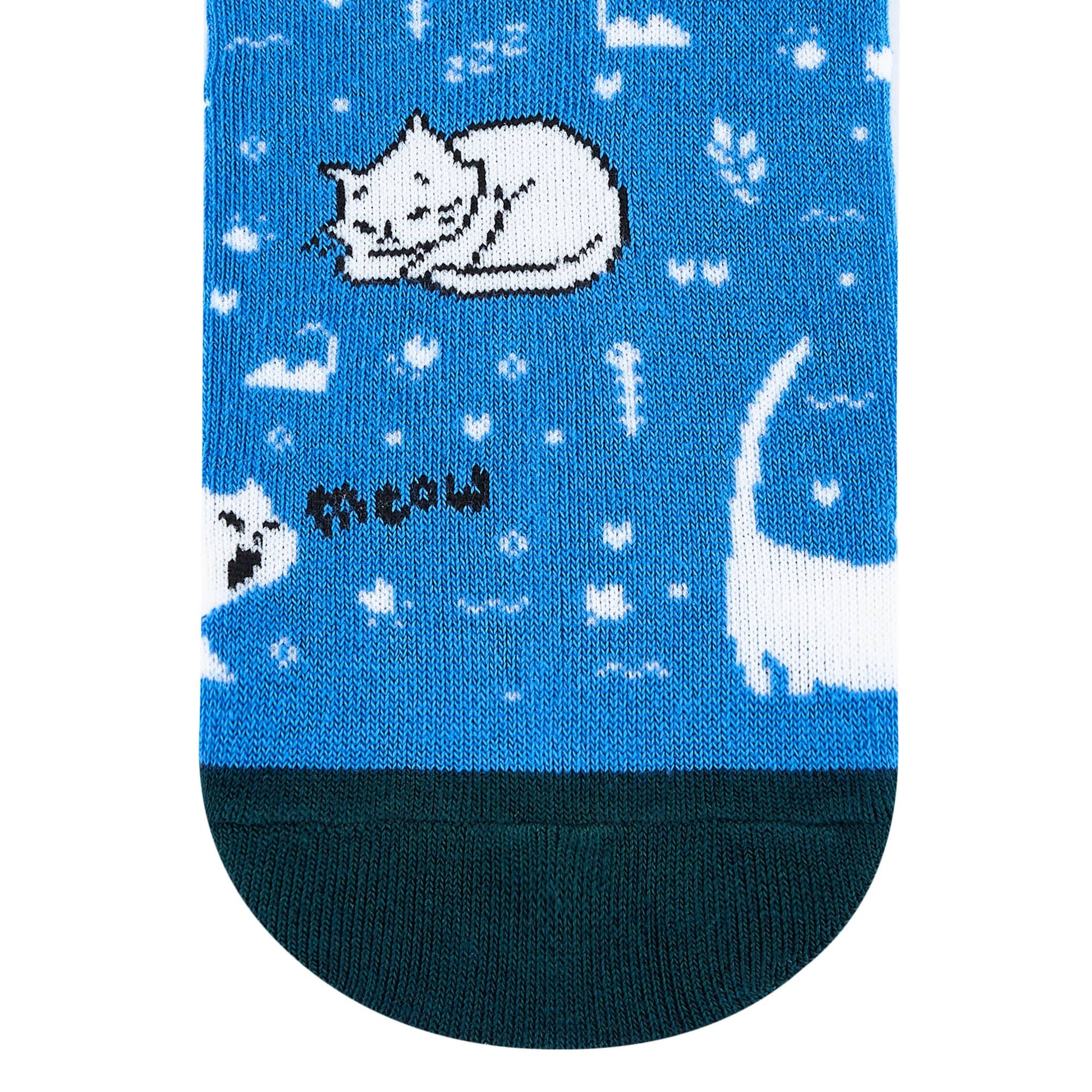 Dynamocks Blue Kitty Crew Length Socks for Men and Women.