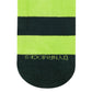 Bold Stripes Neon Green and Olive crew length socks for men and women — Dynamocks - Closeup