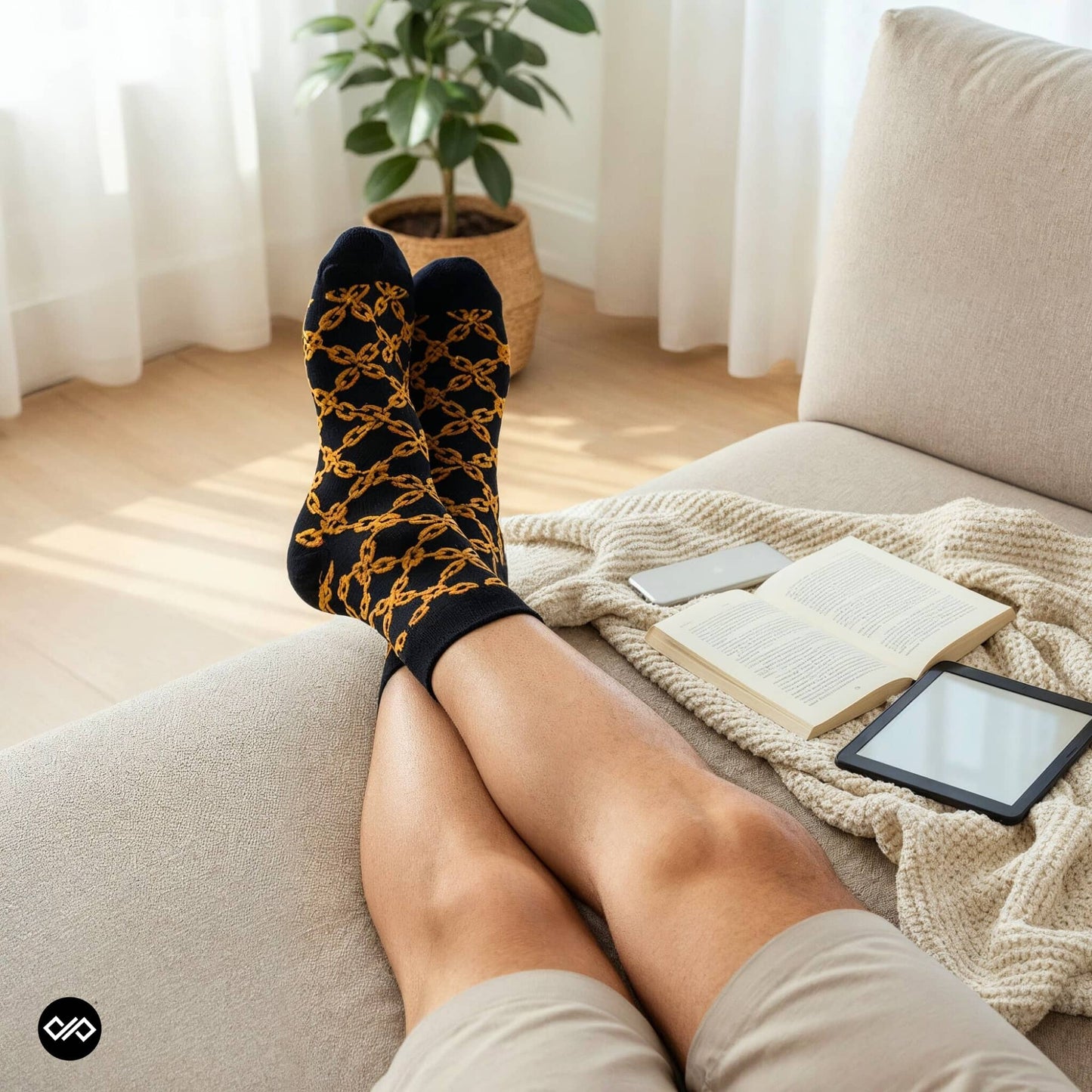 Dynamocks Chains Ankle Length socks for Men and Women.
