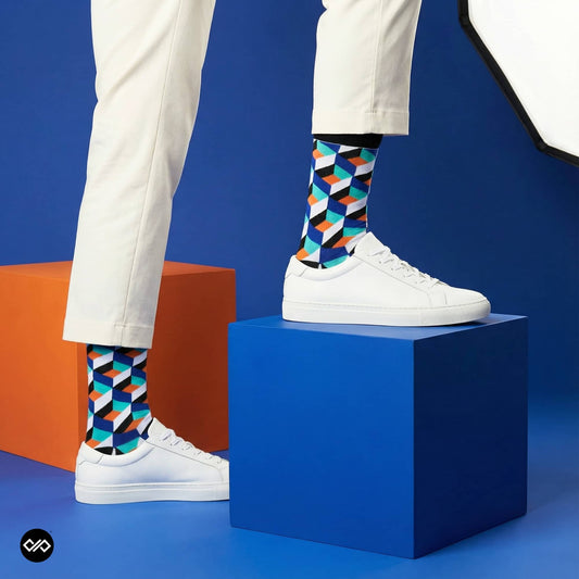 Dynamocks Cube crew length socks for men and women.