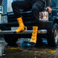 Cutting Chai funky crew socks styled on Mumbai monsoon street — marigold yellow chai design — Dynamocks India