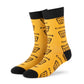 Cutting Chai funky Indian crew socks — woven Cutting and Chai wordmark detail — Dynamocks