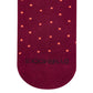 Maroon pin dot crew socks for men  Closeup view – Dynamocks