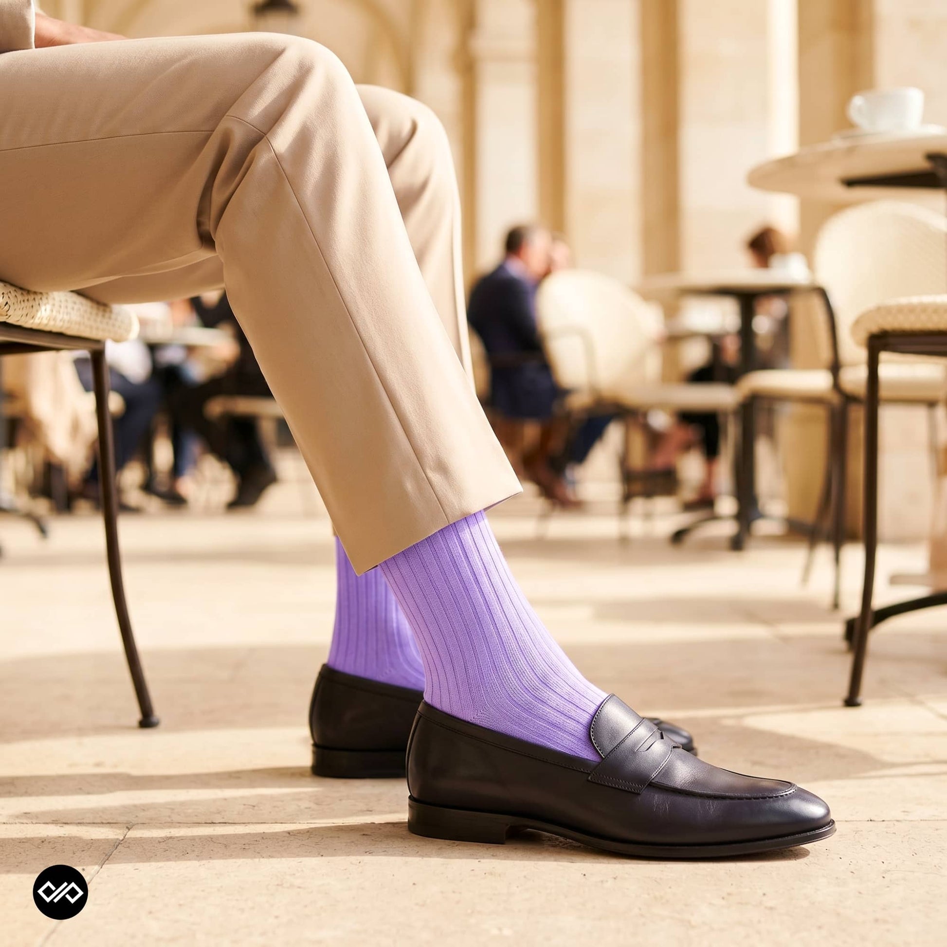 Dynamocks Lavender Crew Length Socks for Men and Women.
