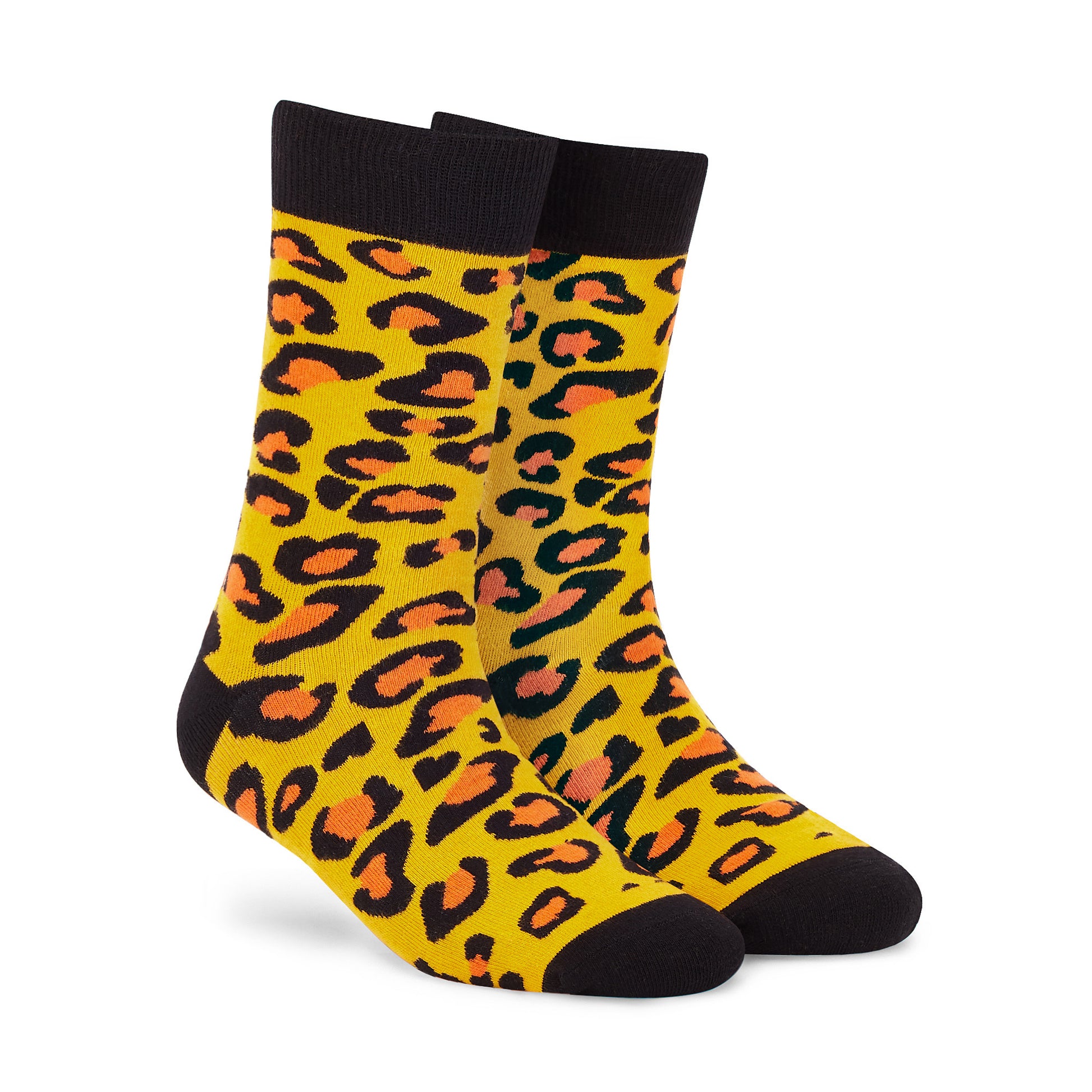 Dynamocks Leopard Crew Length Socks for Men and Women.