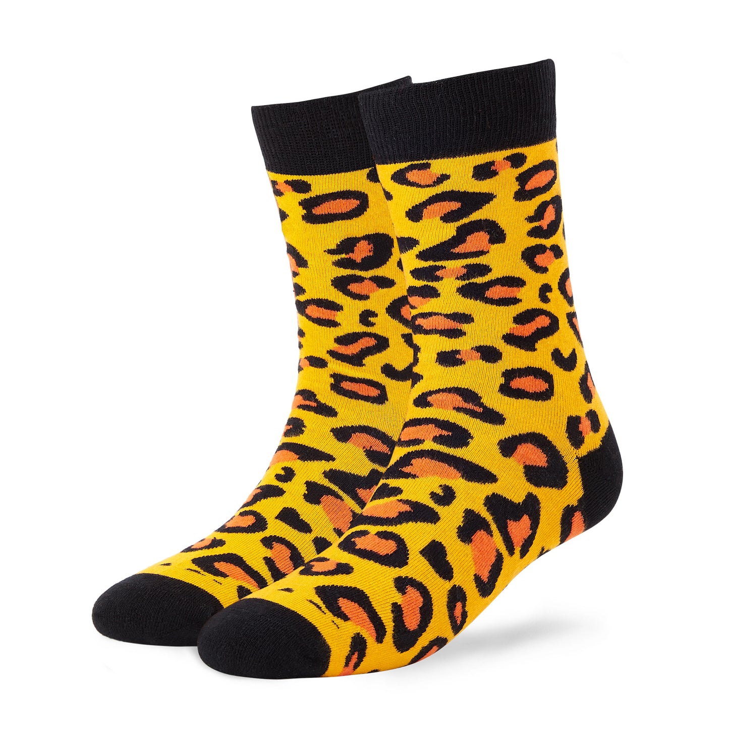 Dynamocks Leopard Crew Length Socks for Men and Women.