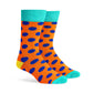 Dynamocks Bamboo Orange Polka Crew Length Socks for Men and Women.