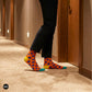 Dynamocks Bamboo Orange Polka Crew Length Socks for Men and Women.