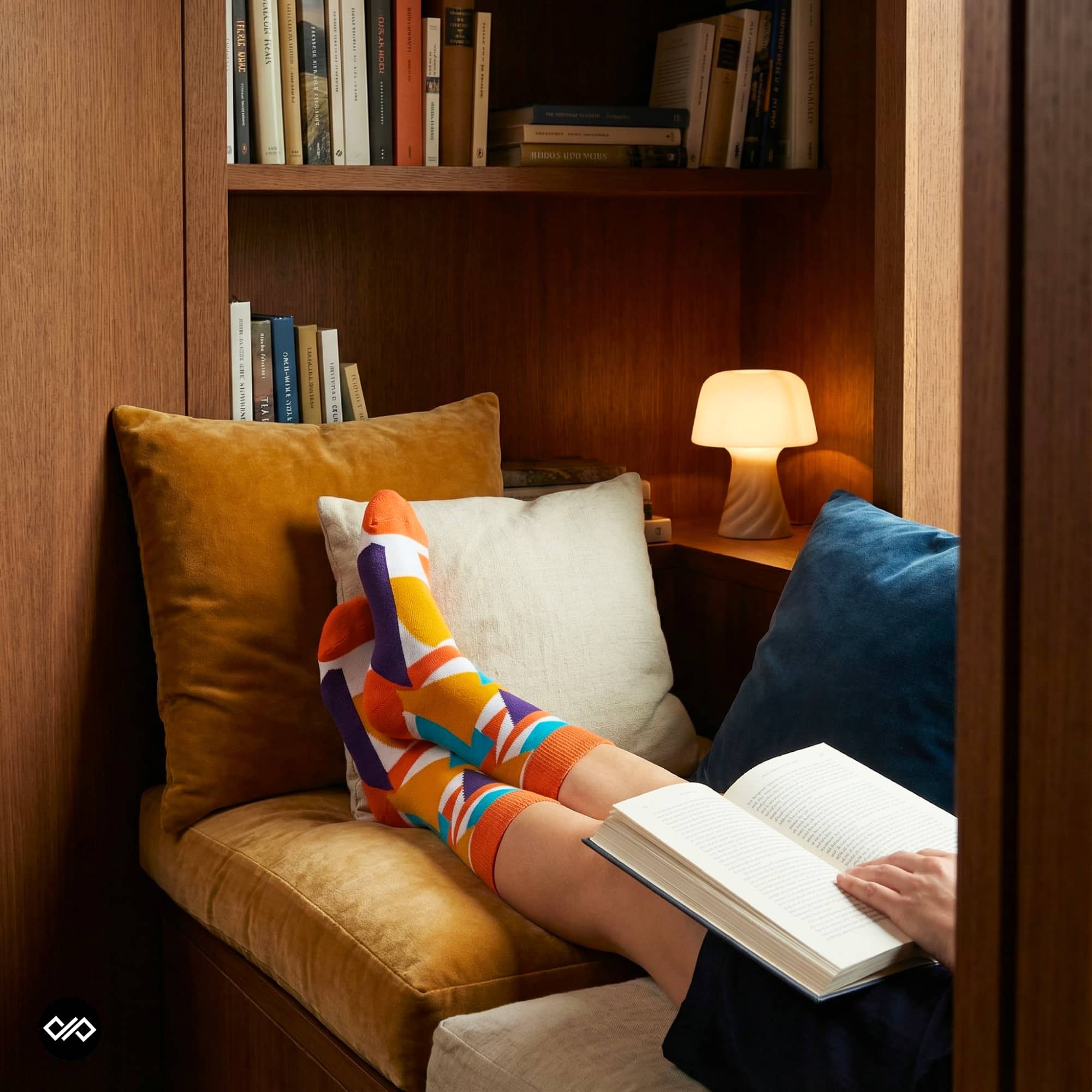 Pizzazz Geometric Crew Socks | Combed Cotton | Dynamocks