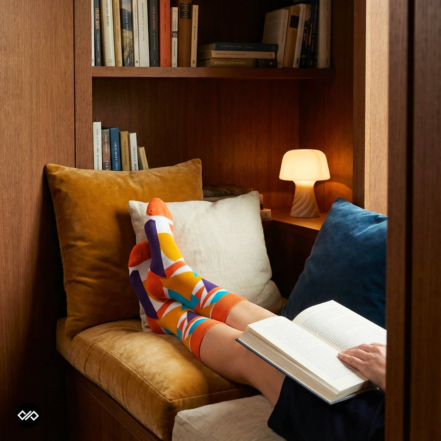 Pizzazz Geometric Crew Socks | Combed Cotton | Dynamocks