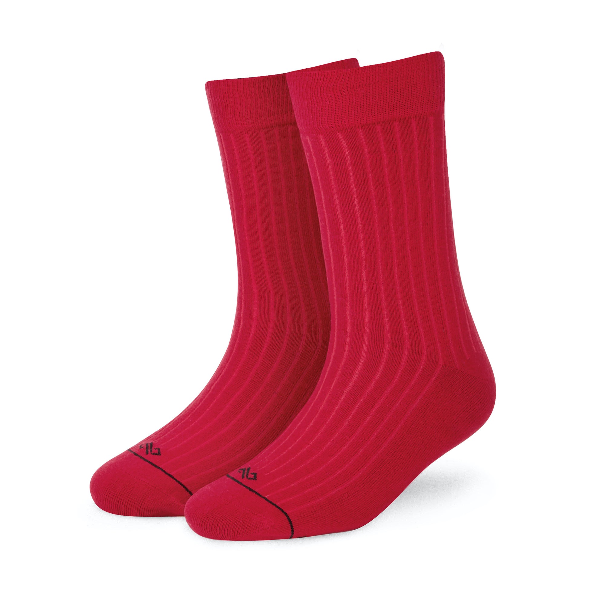 Dynamocks Red crew length socks for men and women.