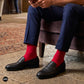 Dynamocks Red crew length socks for men and women.